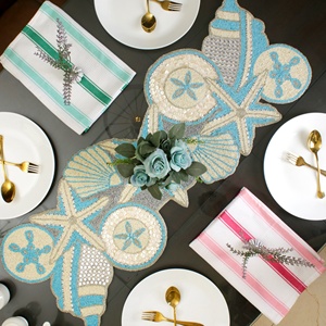 ผ้าคาดโต๊ะถักลายลูกปัดสำหรับตกแต่งโต๊ะและห้องครัวแผ่นปูสำหรับตกแต่งบ้าน - Product Image 2