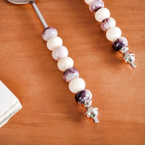 Servidores de ensalada de resina y acero inoxidable más vendidos, diseño de mango de bola de moda, juego de cubiertos de Metal duradero, precio al por mayor - Product Image 2