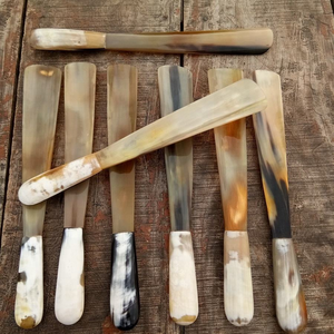 Meilleure qualité de klaxon de chaussure avec poignée en corne blanche - Product Image 4