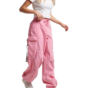 Pantalon Cargo Femme Personnalisé Usine Droite Décontracté Vente en Gros Elastique Cordon Pantalon Cargo Femme - Product Image 1