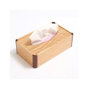Boîte à mouchoirs en bois de manguier avec logo personnalisé Conteneur à mouchoirs en bois de forme carrée pour salle de bain et usage domestique - Product Image 1