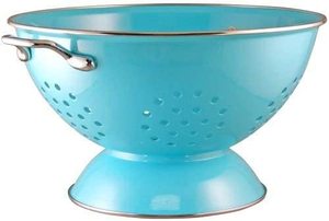 Passoire à légumes en acier coloré imprimé à la main, pas cher, ensemble de 3 pièces, nouveau, moderne avec poignée - Product Image 2