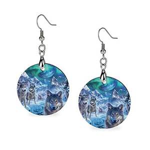 Design imprimé en bois d'acacia, vente en gros, à la mode, vêtements de fête, pris en charge pour toutes les saisons, ensemble de boucles d'oreilles faites par l'homme - Product Image 2