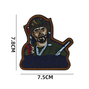 Parche Táctico Bordado con Personaje Verde Humorístico, Parche de Guerrero de Goma para Coser en Mochilas, Chalecos, Ropa de Sarga, Encaje, Insignias Decorativas - Product Image 1