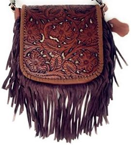 Elegante bolso bandolera de cuero genuino Vintage, bandolera vaquera de moda, cadena de mensajero inspirada en la moda occidental - Product Image 1