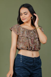 New Summer Collection 2023 Silk Short Top Ladies <b>Wear</b> Short Sleeves - Product Image 3