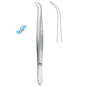 Pince à éclats lisses en acier inoxydable de haute qualité incurvée 10.5cm / 4.25 "Fabricant d'instruments chirurgicaux - Product Image 1