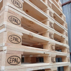 Palet de madera de pino macizo Euro EPAL de entrada de 4 vías, doble cara, resistente, grande, para transporte de carga industrial, palets EPAL - Product Image 1