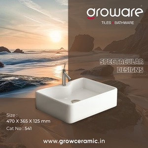 Intérieur Extérieur Premier Choix Micro Cristal Finition Céramique Sanitaire 4012 Table Top Basin - Product Image 4