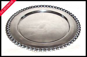 คริสตัลเงาสีเงินตกแต่งแผ่นกลมและถาดสำหรับด้านบนโต๊ะกลางสำหรับตกแต่ง - Product Image 6