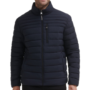 Lightweight Breathable Waterproof Woolen Hooded Puffer <b>Jacket</b> Unisex Winter Use Cotton Filling Front Logo Daily Outdoor <b>Travel</b> - Product Image 1