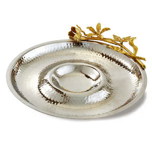 Wholesale Disposable Stainless Steel Vintage Hammered Design <b>Snack</b> <b>Bowl</b> & Chip Dip Biscuits Serving Dish - Product Image 4