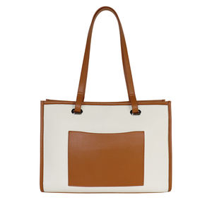 Sac à bandoulière design à motifs imprimés pour femmes en toile avec sac à main en cuir PU Fabricant de sacs fourre-tout à poignée décontractée - Product Image 6