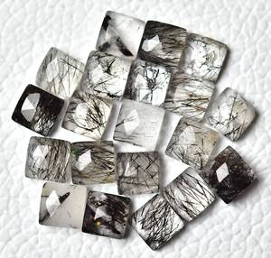 Rutilo negro corte facetado forma cuadrada piedra preciosa suelta mayorista de pedidos a granel de alta calidad Rutilo negro corte facetado forma cuadrada - Product Image 4