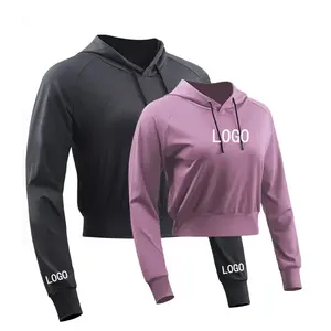 Sudadera con capucha transpirable de doble capa para mujer con logotipo en relieve de 400GSM - Product Image 1
