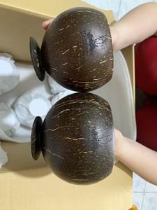 Juego de cuencos de coco ecológicos para batidos de verano/cuenco de cáscara de coco con cuchara, precio barato y logotipo láser grabado de Eco2go - Product Image 3