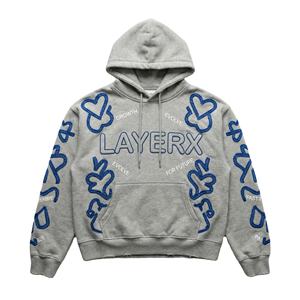 Sweat à capuche pour homme 2026 OEM, poids lourd, 500 g/m², mélange polyester/coton, tissu éponge français, broderie, coupe ample, pull-over, écologique - Product Image 1