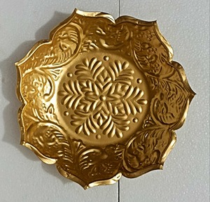 Lotus Urli Bol en laiton pour décor Fer Ensemble de 2 Urlis pour décoration Décorations indiennes pour la maison Paon - Product Image 6