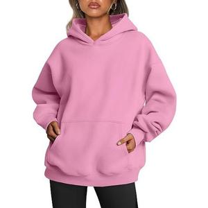 Sudadera de algodón pesado personalizable para mujer, sudadera de gran tamaño Unisex Essentials para ropa de calle de invierno, estilo recortado - Product Image 4