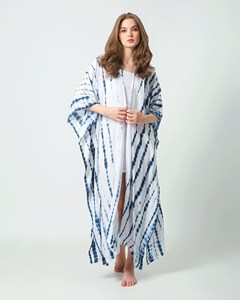 Magnifique Nouvelle Arrivée Robe de Plage Longue Kimono Écologique Respirante pour Femme, Style Tie-Dye, Idéale pour les Vacances d'Été - Product Image 6