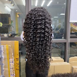 Vente d'usine 13x4 vague profonde perruque de cheveux vierges 100% cheveux humains naturels 14-26 pouces cheveux vietnamiens 5x5 13x4 dentelle transparente avant - Product Image 4