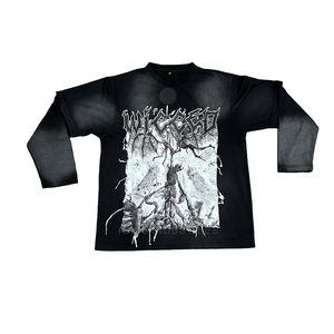 Sudadera de hombre con estampado de logotipo personalizado con efecto de decoloración solar y serigrafía Sudadera personalizada de alta calidad superventas para hombre - Product Image 1