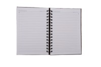 Cuaderno espiral forrado al por mayor promocional, cubierta Kraft 100 páginas cuaderno espiral pequeño, suministros para el regreso a la escuela Bloc de notas A6