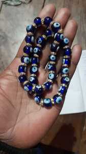 Pulseras de cuentas de cristal con tema de ojo hechas a medida Color azul para diseñadores y tiendas de joyas - Product Image 3