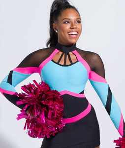 Logo personnalisé uniformes de pom-pom girl personnalisé Cheer jupe et ensembles hauts pour l'école et le collège Cheer Squads - Product Image 4