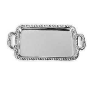 Plateau de service en métal de qualité spéciale avec couvercle Plateau rectangulaire de qualité supérieure réfléchi par les yeux polis pour hôtels et restaurants - Product Image 2
