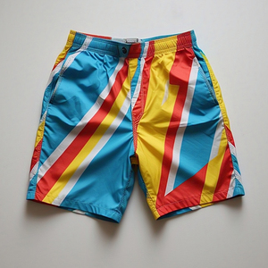 Short de randonnée sous la pluie multicolore Short coupe-vent Streetwear personnalisé Short de pluie de bain d'été pour hommes - Product Image 4