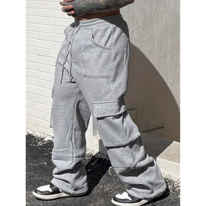 Pantalones Deportivos Personalizados de Primera Calidad con Múltiples Bolsillos, Pantalones Deportivos Holgados de Pierna Ancha para Hombre, Pantalones Cargo Deportivos - Product Image 1