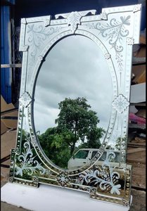 Quality Glass Venetian Oval Glass <b>Mirror</b> Wall Mount for Living Room - Product Image 2