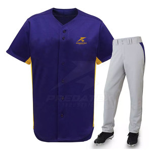Uniformes de baseball personnalisés avec logo et taille sur mesure, respirants, 100% polyester, meilleur prix - Product Image 1