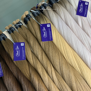 Envío listo 100% Natural Virgin Straight Bulk Hair Trenzado de calidad superior Directo Fábrica vietnamita Personalizable Color Ady Hair - Product Image 5