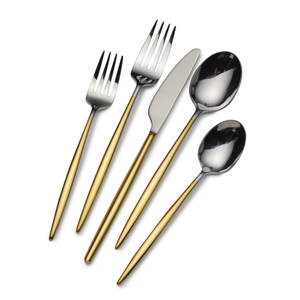 Nouveau design de vaisselle en acier inoxydable ensemble de couverts dîner couteau cuillère maison cuisine restaurant vaisselle mariage événement décor 2024 - Product Image 4