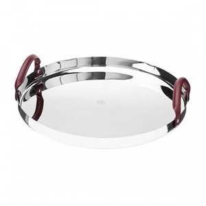 Juego de 2 bandejas de comida de decoración de mesa de diseño elegante de metal de lujo al por mayor bandeja de servicio de decoración de mesa de Calidad exclusiva - Product Image 3