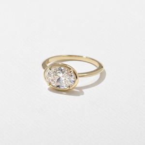Elegante anillo de compromiso de moissanita de oro de 14 quilates para mujer Color E 2 quilates corte brillante VVS2 claridad proveedor de exportación de joyería de moda - Product Image 6