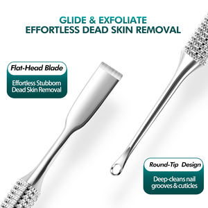 เครื่องดันหนังกำพร้าทำจากสแตนเลสเกรด A + ใช้ซ้ำได้อุปกรณ์กำจัดยาทาเล็บ - Product Image 3