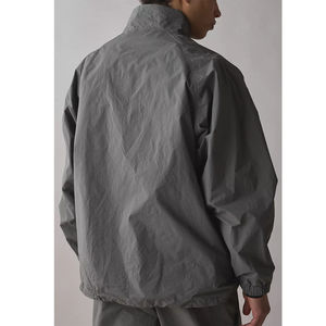 2025 tendance haute qualité sur mesure hommes Nylon pull veste demi fermeture éclair coupe-vent veste avec poche avant - Product Image 3