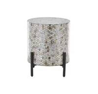 Ensemble de tables basses réglables en hauteur, design zen asiatique, avec plateau en MDF et incrustations modernes en résine, nacre et os, respectueux de l'environnement, pour l'extérieur