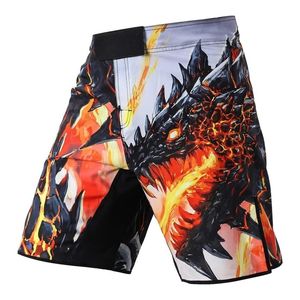 Pantalones cortos de MMA sublimados con diseño de impresión personalizado OEM y ODM, bañadores de entrenamiento ajustados de compresión de poliéster y licra, pantalones cortos de MMA con división alta - Product Image 6