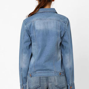 Chaqueta de Lona Suave Informal Vintage para Mujer, Personalizada al por Mayor, Transpirable, Estampada, 100% Algodón, Ecológica, Auténtica, de Mezclilla - Product Image 3