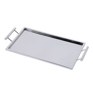 Bandeja de servicio de metal galvanizado personalizada Encanto rústico Decoración interior Acentos para mesa de centro Desayuno Más - Product Image 6