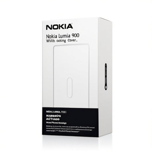 Coque arrière de protection pour téléphone portable Lumia 900, design barre en ABS blanc - Product Image 2