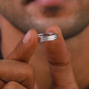 Bague de sagesse en argent vintage moderne pour lui grappe de pierres précieuses plaquées or incrustation à la mode bijoux fins - Product Image 2