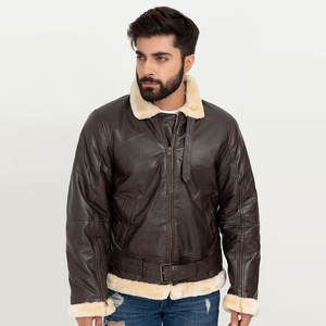 Beau look vêtements élégants prix réduit veste en cuir pour hommes tenue à la mode facile à porter veste en cuir de vachette - Product Image 5