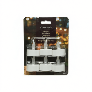 Juego de 6 Velas LED Tea Light Bianco Caldo 482264 Iluminación Decorativa - Product Image 3
