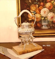 Samovar de style anglais de haute qualité, décoration métallique de luxe, collection Sheffield Silver, capacité de 1,5 L, pour la maison, style royal classique.