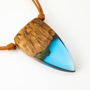 Factory Supply Wood Resin Bar Pendant Necklace for Men & Women Stylish Gift for Back to School & Gifts - Product Image 5